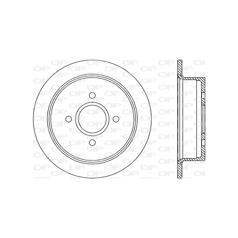 Jeu de 2 disques de frein arrière OPEN PARTS BDR1187.10