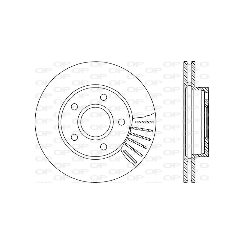 Jeu de 2 disques de frein avant OPEN PARTS BDR1189.20