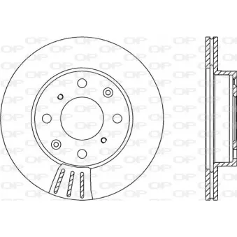 Jeu de 2 disques de frein avant OPEN PARTS BDR1203.20