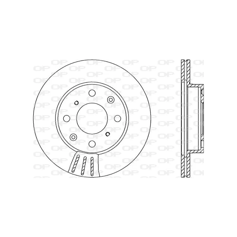 Jeu de 2 disques de frein avant OPEN PARTS BDR1203.20