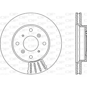 Jeu de 2 disques de frein avant OPEN PARTS BDR1217.20