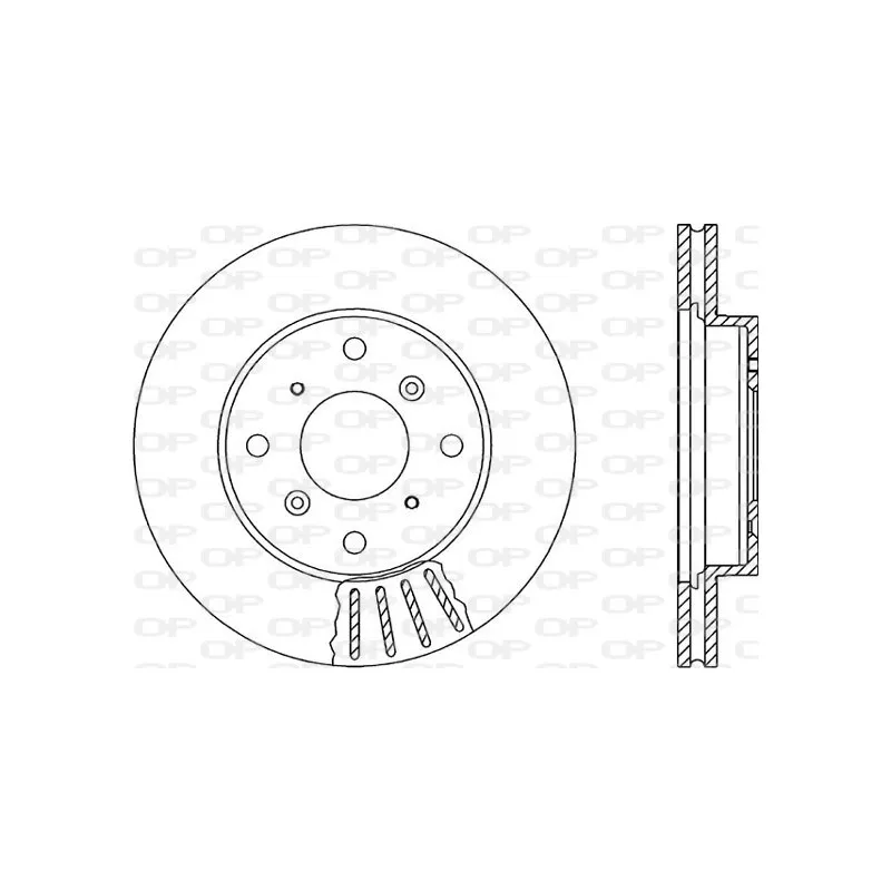 Jeu de 2 disques de frein avant OPEN PARTS BDR1217.20