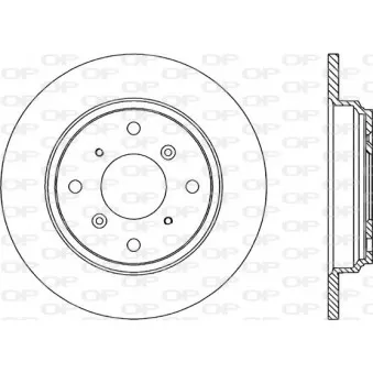 Jeu de 2 disques de frein arrière OPEN PARTS BDR1218.10