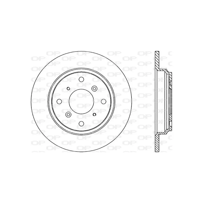 Jeu de 2 disques de frein arrière OPEN PARTS BDR1218.10