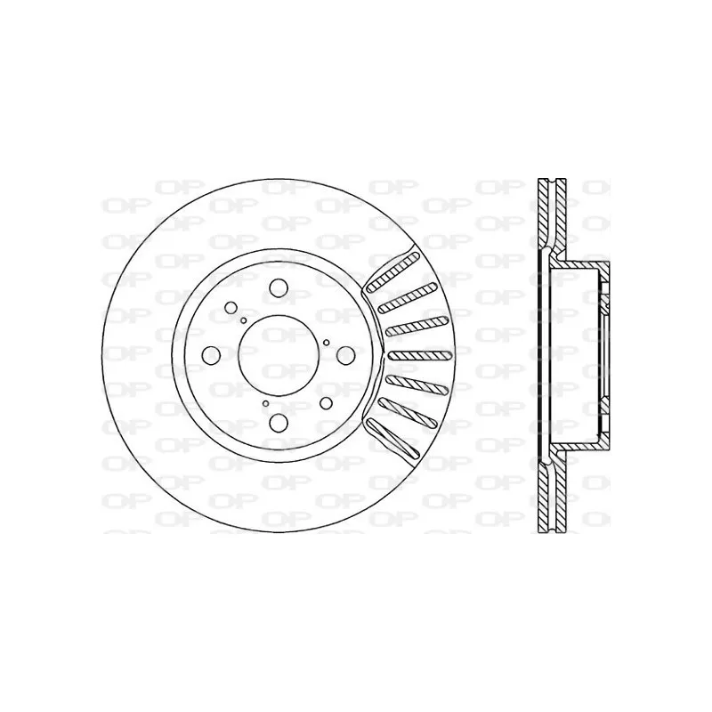 Jeu de 2 disques de frein avant OPEN PARTS BDR1230.20