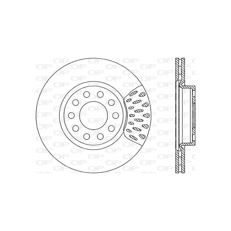 Jeu de 2 disques de frein avant OPEN PARTS BDR1232.20