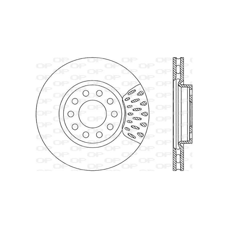 Jeu de 2 disques de frein avant OPEN PARTS BDR1233.20