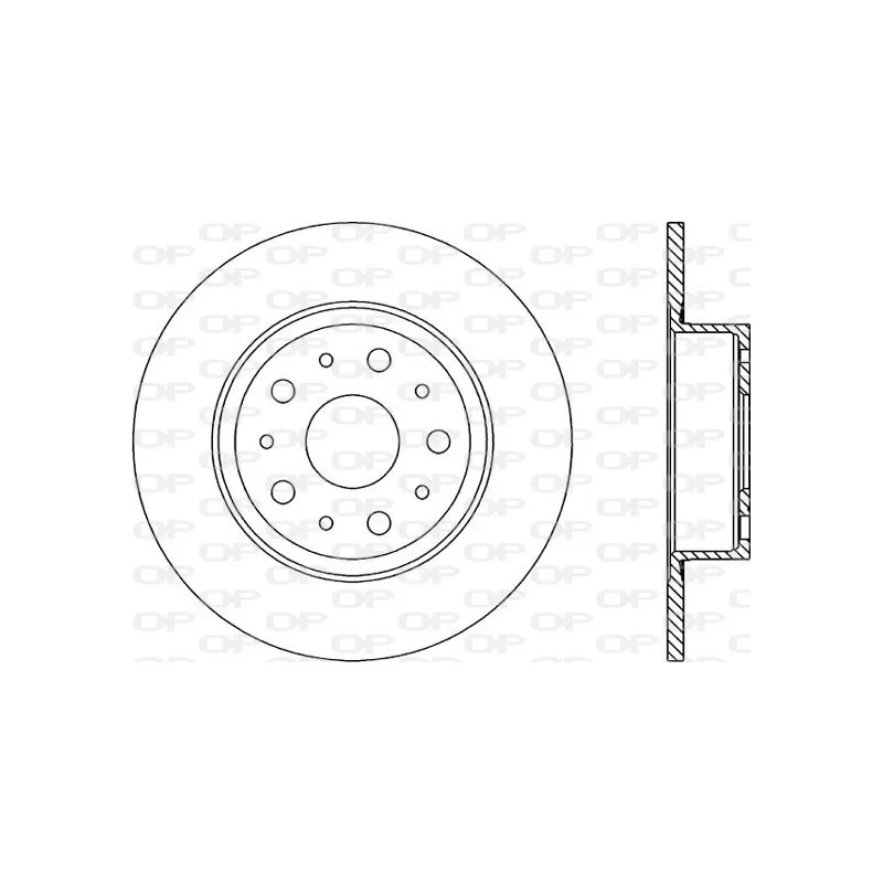 Jeu de 2 disques de frein arrière OPEN PARTS BDR1234.10
