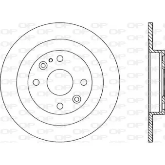 Jeu de 2 disques de frein arrière OPEN PARTS BDR1281.10