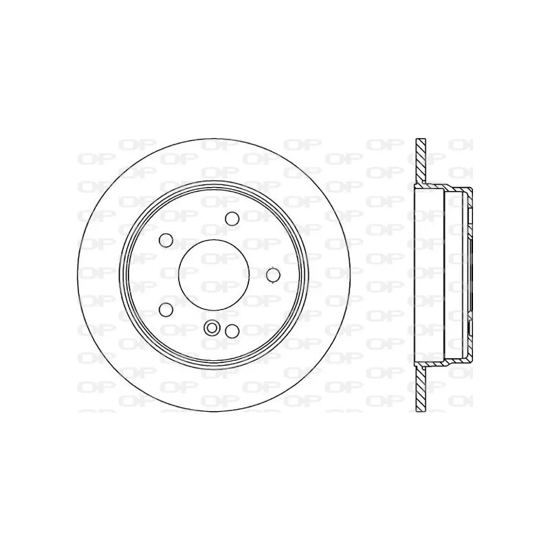 Jeu de 2 disques de frein arrière OPEN PARTS BDR1293.10