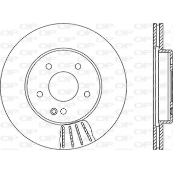 Jeu de 2 disques de frein avant OPEN PARTS BDR1296.20