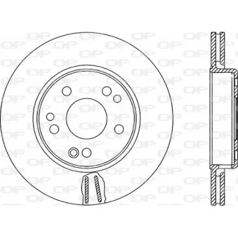 Jeu de 2 disques de frein avant OPEN PARTS BDR1303.20