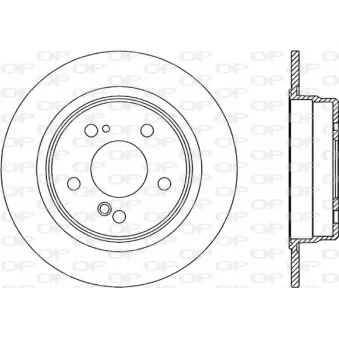 Jeu de 2 disques de frein arrière OPEN PARTS BDR1307.10