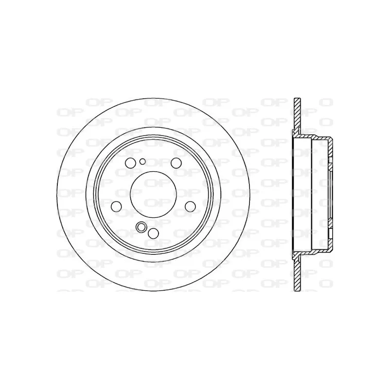 Jeu de 2 disques de frein arrière OPEN PARTS BDR1307.10