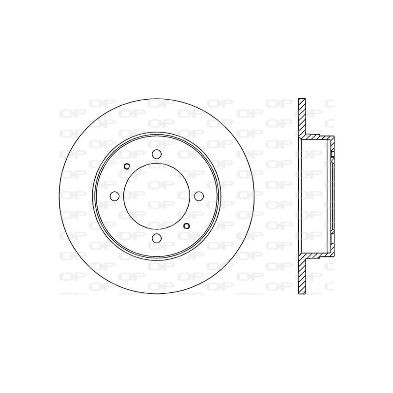 Jeu de 2 disques de frein arrière OPEN PARTS BDR1335.10
