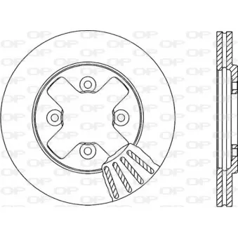Jeu de 2 disques de frein avant OPEN PARTS BDR1371.20