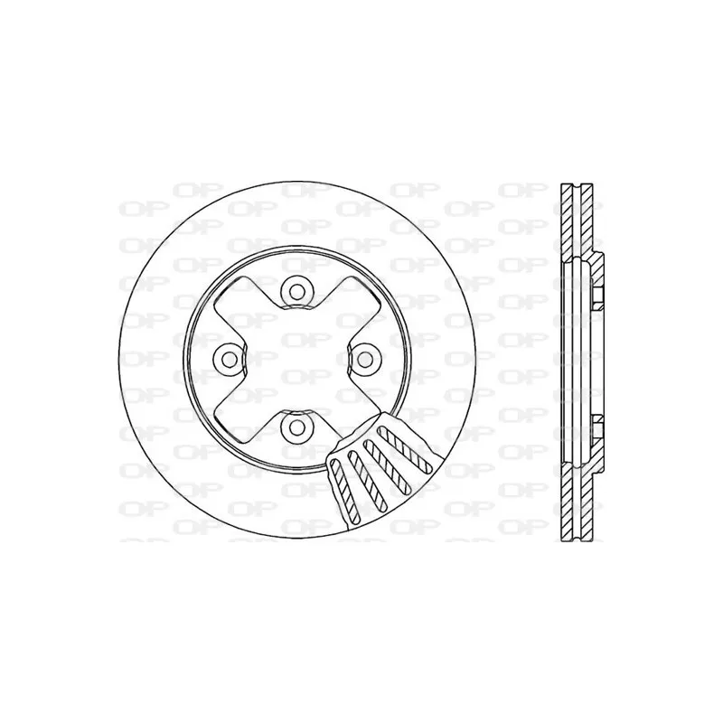 Jeu de 2 disques de frein avant OPEN PARTS BDR1371.20