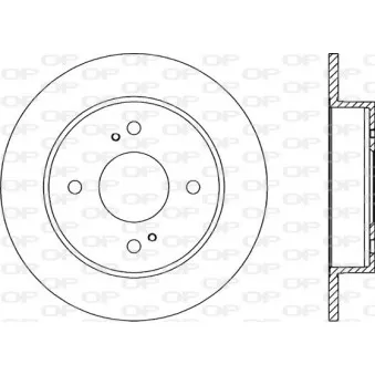 Jeu de 2 disques de frein arrière OPEN PARTS BDR1392.10