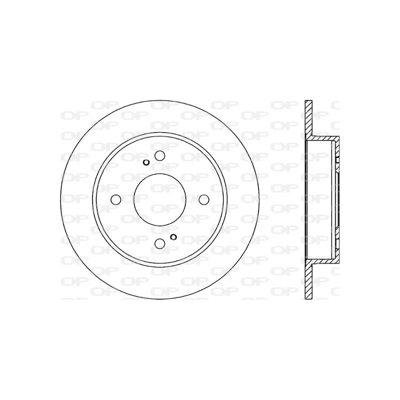Jeu de 2 disques de frein arrière OPEN PARTS BDR1392.10