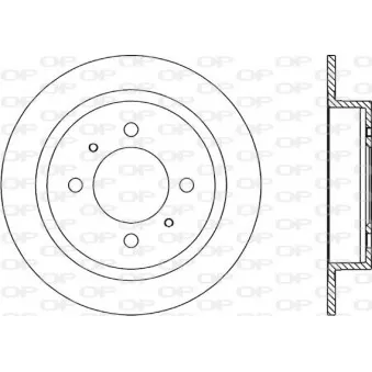 Jeu de 2 disques de frein arrière OPEN PARTS