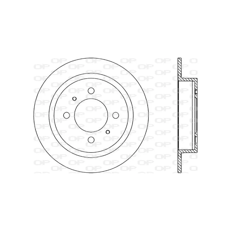 Jeu de 2 disques de frein arrière OPEN PARTS BDR1396.10