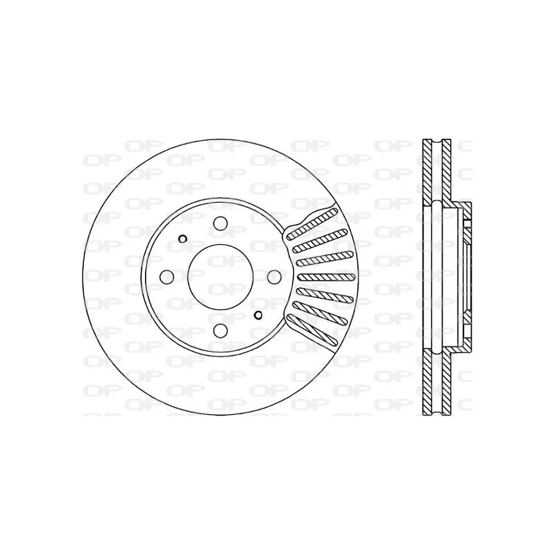 Jeu de 2 disques de frein avant OPEN PARTS BDR1399.20