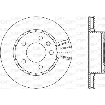 Jeu de 2 disques de frein avant OPEN PARTS BDR1407.20
