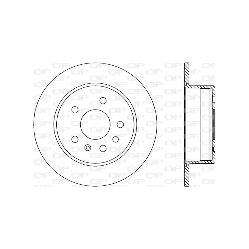 Jeu de 2 disques de frein arrière OPEN PARTS BDR1408.10