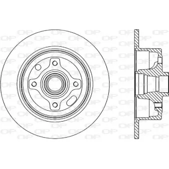 Jeu de 2 disques de frein arrière OPEN PARTS BDR1413.10