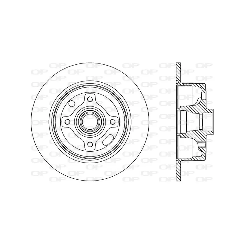 Jeu de 2 disques de frein arrière OPEN PARTS BDR1413.10