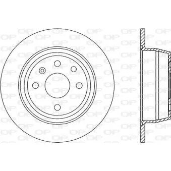 Jeu de 2 disques de frein arrière OPEN PARTS BDR1416.10