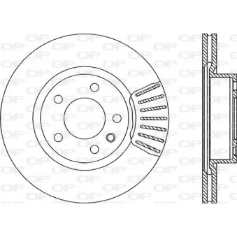 Jeu de 2 disques de frein avant OPEN PARTS BDR1419.20