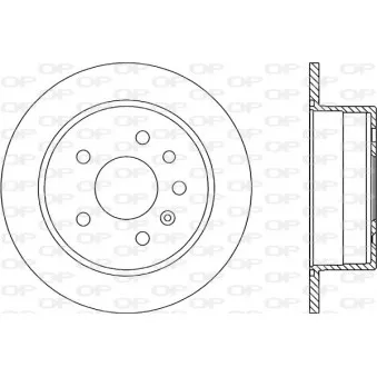 Jeu de 2 disques de frein arrière OPEN PARTS BDR1421.10
