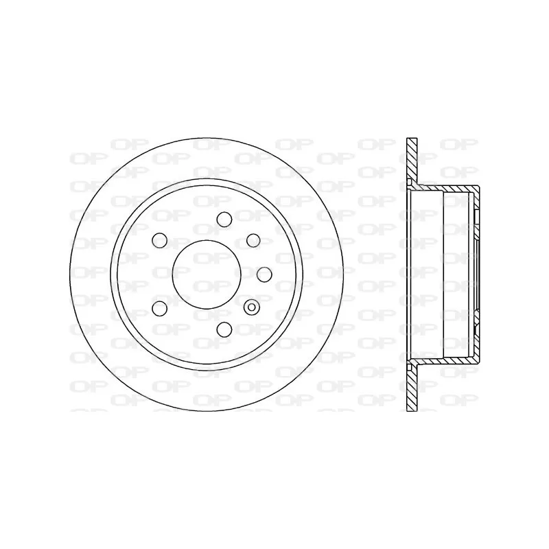 Jeu de 2 disques de frein arrière OPEN PARTS BDR1421.10