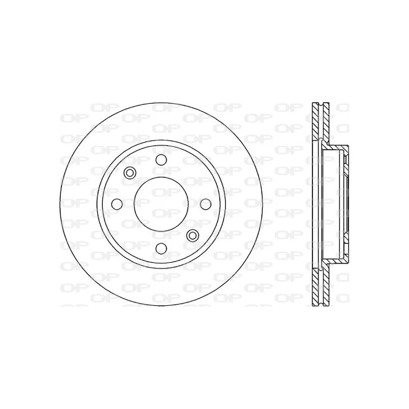 Jeu de 2 disques de frein avant OPEN PARTS BDR1430.20