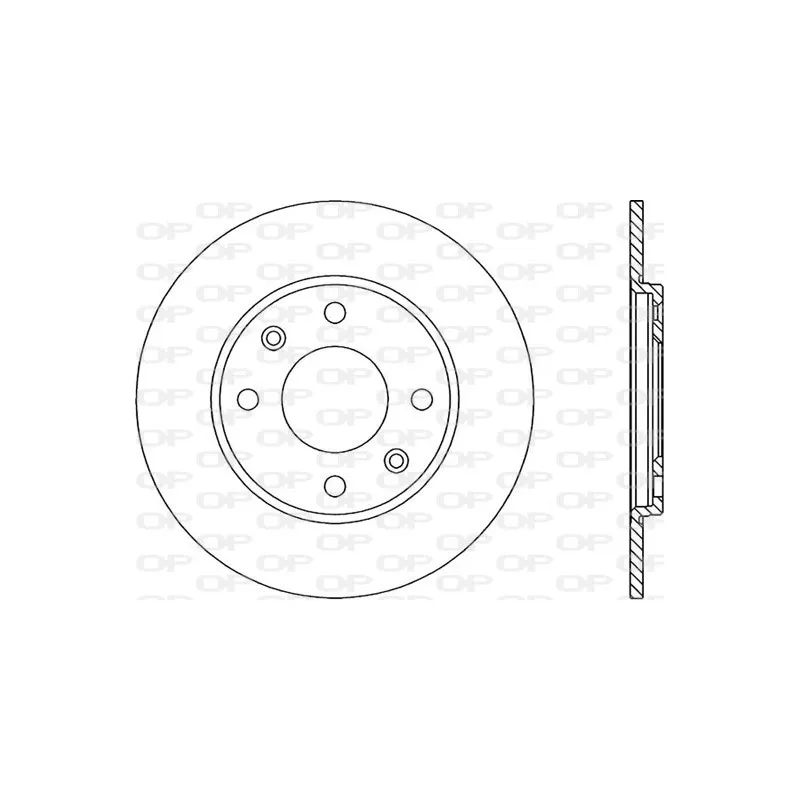 Jeu de 2 disques de frein arrière OPEN PARTS BDR1433.10