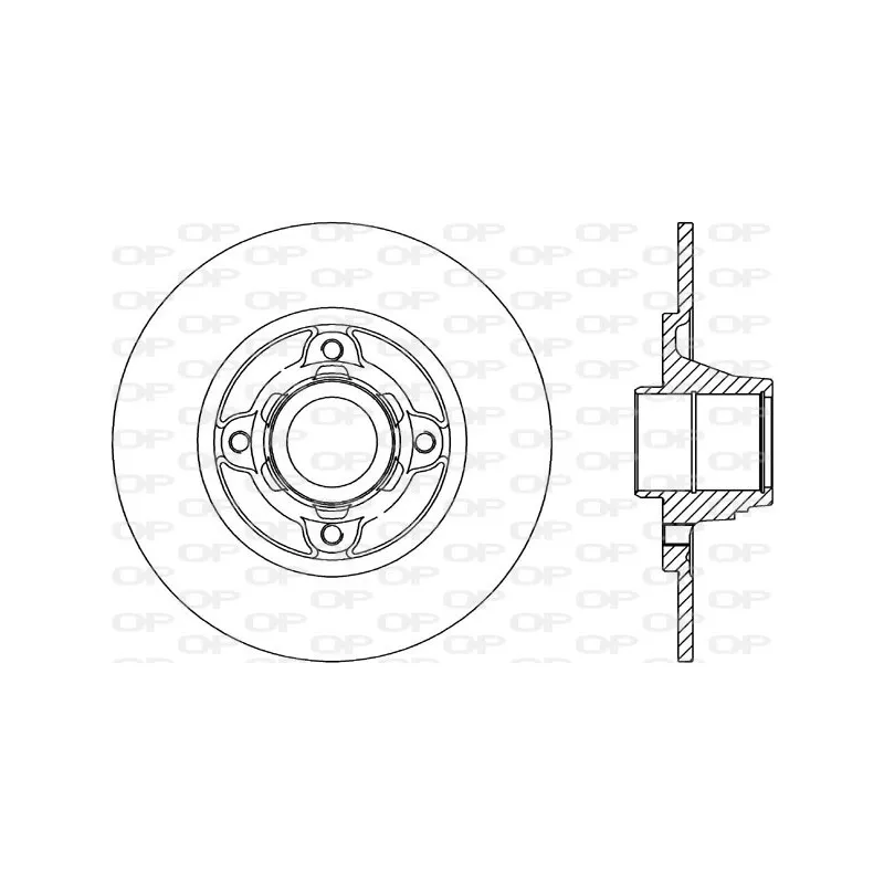 Jeu de 2 disques de frein arrière OPEN PARTS BDR1460.10