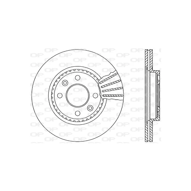 Jeu de 2 disques de frein avant OPEN PARTS BDR1462.20