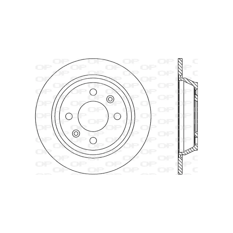 Jeu de 2 disques de frein arrière OPEN PARTS BDR1474.10