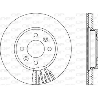 Jeu de 2 disques de frein avant OPEN PARTS BDR1476.20