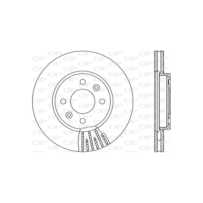Jeu de 2 disques de frein avant OPEN PARTS BDR1476.20