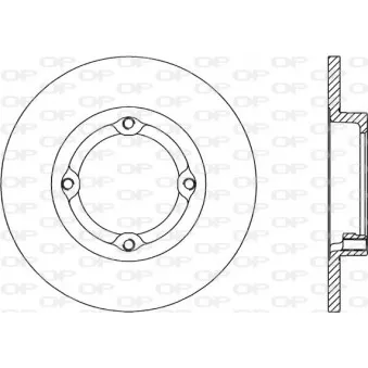 Jeu de 2 disques de frein avant OPEN PARTS BDR1497.10