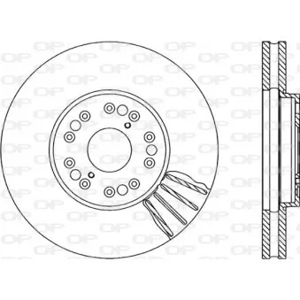Jeu de 2 disques de frein avant OPEN PARTS BDR1562.20