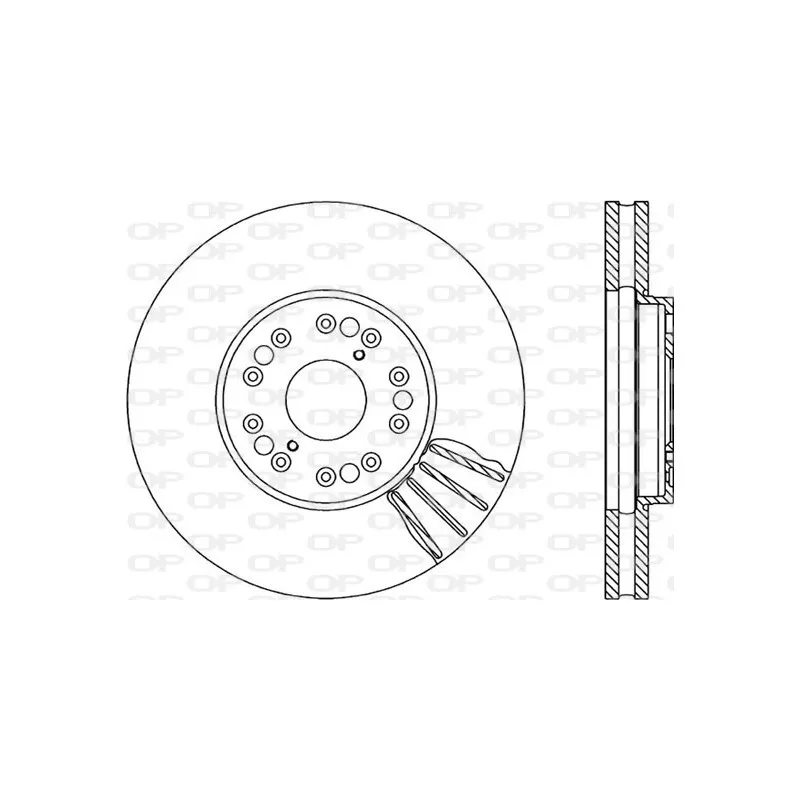 Jeu de 2 disques de frein avant OPEN PARTS BDR1562.20