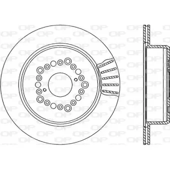 Jeu de 2 disques de frein arrière OPEN PARTS BDR1568.20