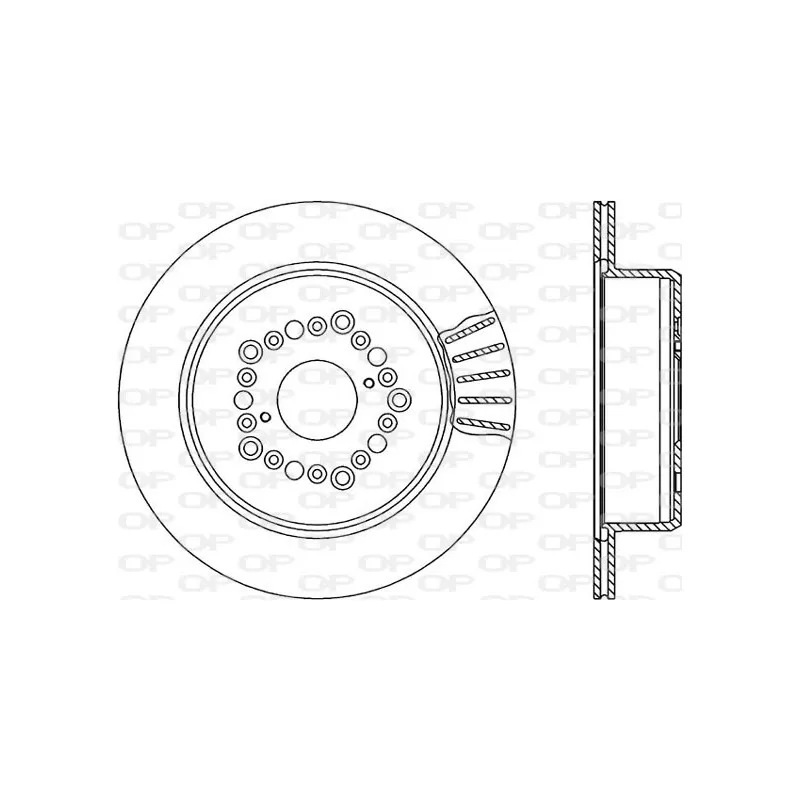 Jeu de 2 disques de frein arrière OPEN PARTS BDR1568.20