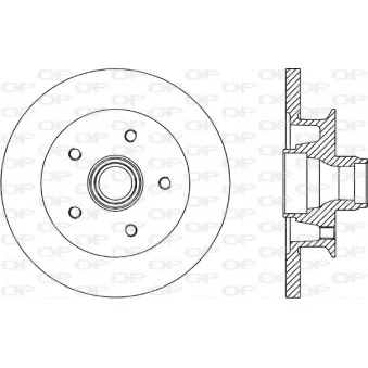 Jeu de 2 disques de frein arrière OPEN PARTS BDR1581.10