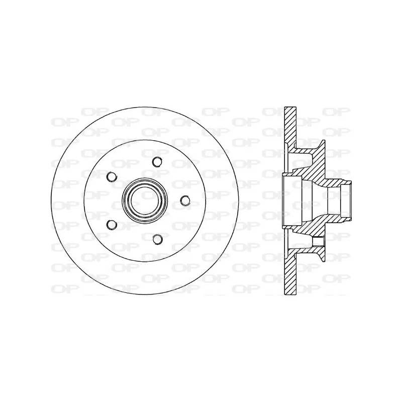 Jeu de 2 disques de frein arrière OPEN PARTS BDR1581.10