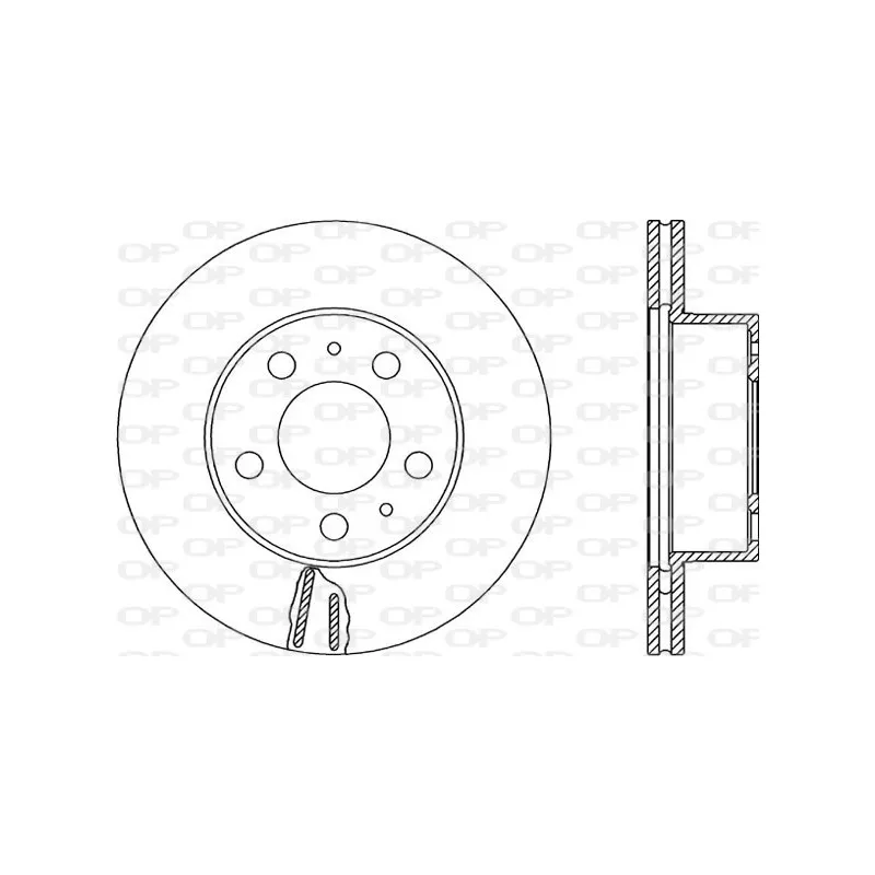 Jeu de 2 disques de frein avant OPEN PARTS BDR1601.20