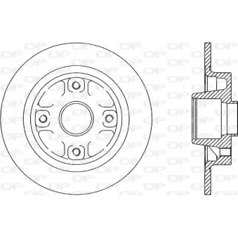 Jeu de 2 disques de frein arrière OPEN PARTS BDR1607.10